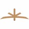 Ekena Millwork Alberta Smooth Timber Gable Bracket, Western Red Cedar, 60"W x 22"H x 3 1/2"D x 3 1/2"F, 9/12 Pitch GBW060X22X0404ALB00SWR - alternate 1